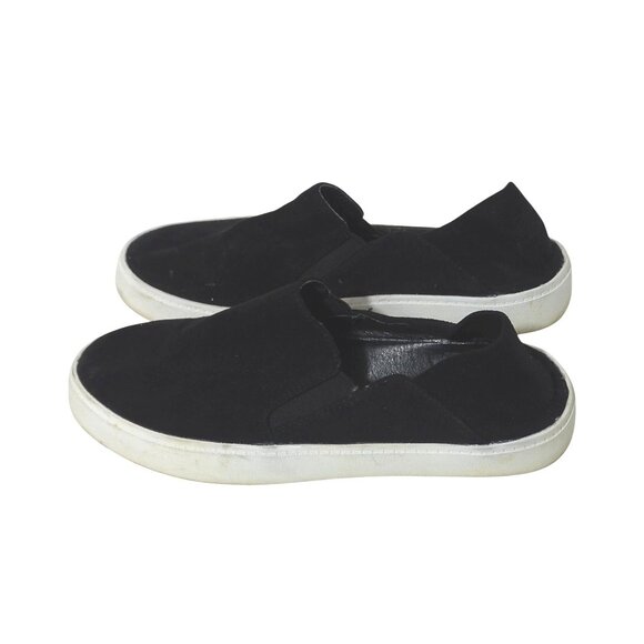 Steve Madden Fayna Black Slip On Sneakers Shoes Women Size 7 Faux Suede - Picture 2 of 7